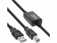 InLine 34511I USB 2.0 Kabel, aktiv mit Signalverstärkung "Repeater", A an B, 10m