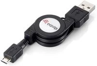 Equip 128595 USB Kabel ausziebar USB Typ A zu USB Typ Micro-B 1.00m aufrollbar,