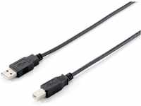 Equip USB Kabel A -> B St/5,00 m Polybeutel, schwarz
