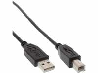 InLine 34535X USB-Kabel 3 m USB A USB B schwarz – USB-Kabel (3 m, USB A, USB...