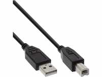 InLine 34550X USB 2.0 Kabel, A an B, schwarz, 0,5m, 1 Stück