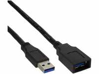 InLine 35610 USB 3.0 Kabel Verlängerung, A Stecker / Buchse, schwarz, 1m