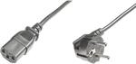 DIGITUS Netz-Anschlusskabel - 1.8 m - CEE 7/7 (Typ-F) 90&deg; auf C13 - Stecker / Buchse
