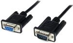 StarTech.com 1m Seriell DB9 RS-232 Nullmodemkabel - Schwarz - Stecker/Buchse - 9 Pin