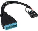 Inter-Tech Adapter USB 2.0 Adapter, 19Pin Stecker > 9Pin Buchse