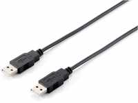 Equip USB Kabel A -> A St/5,00 m Polybeutel, schwarz
