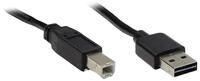 Good Connections&reg; Anschlusskabel USB 2.0 Easy Stecker A an Stecker B, schwarz, 3 m