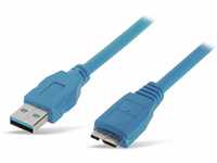 Micro-USB Kabel USB-A-St./USB B-St. 3.0 blau 0,5m