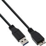 InLine 35405 USB 3.0 Kabel, A an Micro B, schwarz, 0,5m, 1 St&uuml;ck