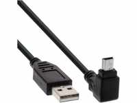 InLine 34120 USB 2.0 Mini-Kabel, Stecker A an Mini-B Stecker (5pol.) oben abgewinkelt