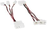 L&uuml;fter Adapterkabel, InLine, 12V auf 5V, f&uuml;r 3 L&uuml;fter