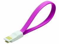 LogiLink Magnet USB 2.0 zu Micro-USB Kabel, Pink