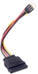 Delock Kabel Power SATA 15 Pin Stecker > Floppy 4 Pin Stecker 15 cm, Schwarz, Rot,
