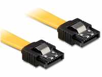 Delock SATA 6 GB/S Kabel gerade auf unten gewinkelt 70 cm gelb