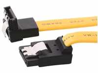 DeLOCK Kabel SATA 6 Gb/s oben/unten Metall 20 cm - 82819 gelb 0.3m