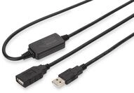 DIGITUS Aktives USB 2.0 Verl&auml;ngerungskabel &ndash; 10 m &ndash; USB-A Stecker auf Buchse &ndash;