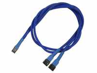 Nanoxia 900200003 3-Pin Y-Kabel, 60 cm, Blauer Sleeve