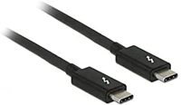 DeLock 84845 Kabel Thunderbolt 3 USB-C auf Stecker USB-C 1m schwarz