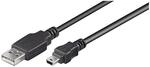 Goobay 50769 USB 2.0 auf USB 2.0 Mini Typ B Kabel 480 Mbits / USB A zu Mini B USB