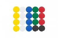 MAUL Facetterand Magnete (20 St&uuml;ck) MAULpro &Oslash; 33mm | Mini Magnete aus Kunststoff 