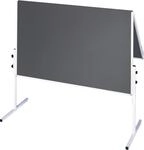 FRANKEN Moderationstafel X-tra!Line, doppelseitig, pinnbar, 120 x 150 cm, grau/Filz,
