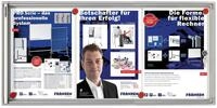 FRANKEN Schaukasten X-tra!Line f&uuml;r den Innenbereich, Klappt&uuml;r, 3x A4, 73 x 37 x 3