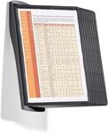 Durable Wand-Sichttafelsystem Sherpa Style Wall, mit 10 Sichttafeln A4, schwarz,