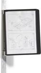 Durable Sichttafelwandhalter (Vario Magnet Wall 5, mit 5 Sichttafeln A4) schwarz,
