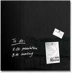 SIGEL GL110 Premium Glas-Magnettafel 48 x 48 cm schwarz hochgl&auml;nzend, SGS gepr&uuml;ft,