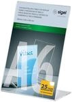 Sigel Tischaufsteller A6 schr&auml;g aus Acryl, UV-best&auml;ndig