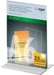 SIGEL Tischaufsteller A6 gerade aus Acryl UV-best&auml;ndig Werbeaufsteller