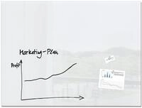 SIGEL Premium Glas-Whiteboard 120x90 cm super-wei&szlig; hochgl&auml;nzend