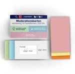 magnetoplan Moderationskarten, rechteckig | 250 St&uuml;ck in 6 Pastellfarben 
