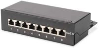 DIGITUS Desktop Patchpanel - Cat-6 - 8-Port RJ45 - Geschirmt - LSA Patch-Feld -