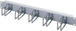 Rittal Rangierpanel RAL 7257035 1HE vormontiert mit 5 Kabelfuehrungsbuegeln...