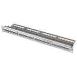 METZ CONNECT 19"-Panel 1HE best&uuml;ckt mit 24 E-DAT Modulen Kat.6A (Class EA)