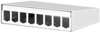 METZ CONNECT Modul AP-Geh&auml;use 8 Port reinwei&szlig; RAL9010