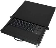 Aixcase AIX-19K1UKDETB-B 19"-Tastaturschublade 1HE mit Tastatur DE + Trackball,...