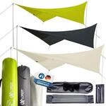 EXPLORER&reg; Sonnensegel 3x4m rechteckig wasserabweisend mit Stangen, Leinen und