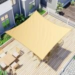 jarolift Sonnensegel Quadrat, Wasserabweisend, Sonnenschutz Sichtschutz f&uuml;r Terrasse