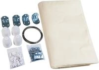 Windhager Sonnensegel Komplett-Set, mit Seilspanntechnik, 140 x 270 cm, cremewei&szlig;,