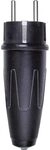 Merten 123551 Schwerer Vollgummi-SCHUKO-Stecker, schwarz
