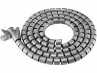 PureMounts Universelle Kabelspirale (25mm Durchmesser, 2,50m) Silbergrau