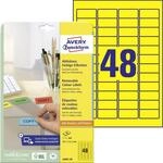 AVERY Zweckform L6041-20 Gelbe Etiketten (960 Aufkleber, 45,7x21,2mm auf A4, wieder