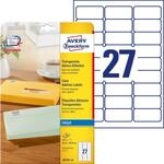 AVERY Zweckform J4721-25 Adressetiketten/Adressaufkleber (675 Etiketten, 63,5x29,6mm