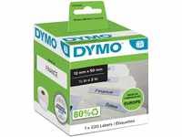 DYMO Original LabelWriter Etiketten für Hängemappen | 12 mm x 50 mm | Rolle mit 220
