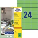 AVERY Zweckform 3450 Gr&uuml;ne Etiketten (2.400 Aufkleber, 70x37mm auf A4, permanent