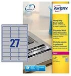 Avery L6011-20 Robuste Laseretiketten ( 27 St&uuml;ck pro Blatt, 63,5 x 29,6 mm) 540