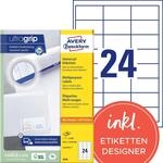 AVERY Zweckform 3658 Adressaufkleber (2.400 Klebeetiketten, 64,6x33,8mm auf A4,