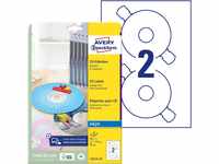 AVERY Zweckform C6074-20 selbstklebende CD-Etiketten (40 blickdichte CD-Aufkleber, Ø